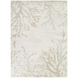 Kell Taupe 5 ft. x 7 ft. Coral Area Rug