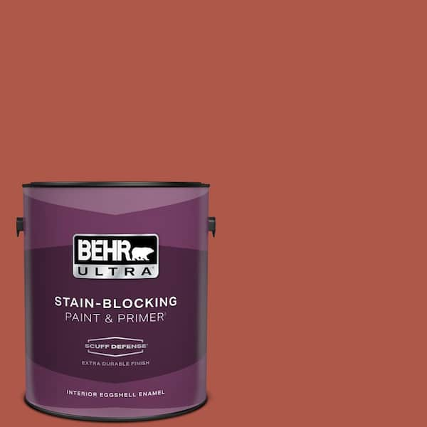 BEHR ULTRA 1 gal. #PPU2-14 Tibetan Orange Extra Durable Eggshell Enamel Interior Paint & Primer