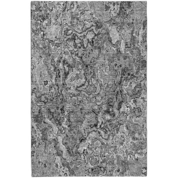 Dream Shag Premium Machine Washable Abstract ADS829 Gray 10 ft. x 14 ft. Area Rug