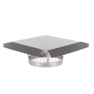 10 in. Round Clamp-On Single Flue Liner Chimney Cap in Stainless Steel
