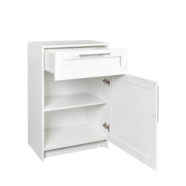 Modern White 2-Tier 2 Doors Stackable Wall Mounted Storage Cabinet