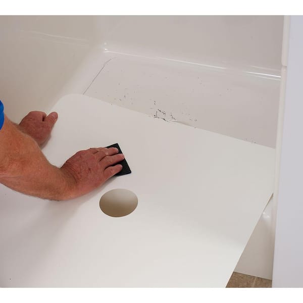L W x 40 in Shower Floor Repair Inlay Kit White Waterproof Adhesive Home 22 in 
