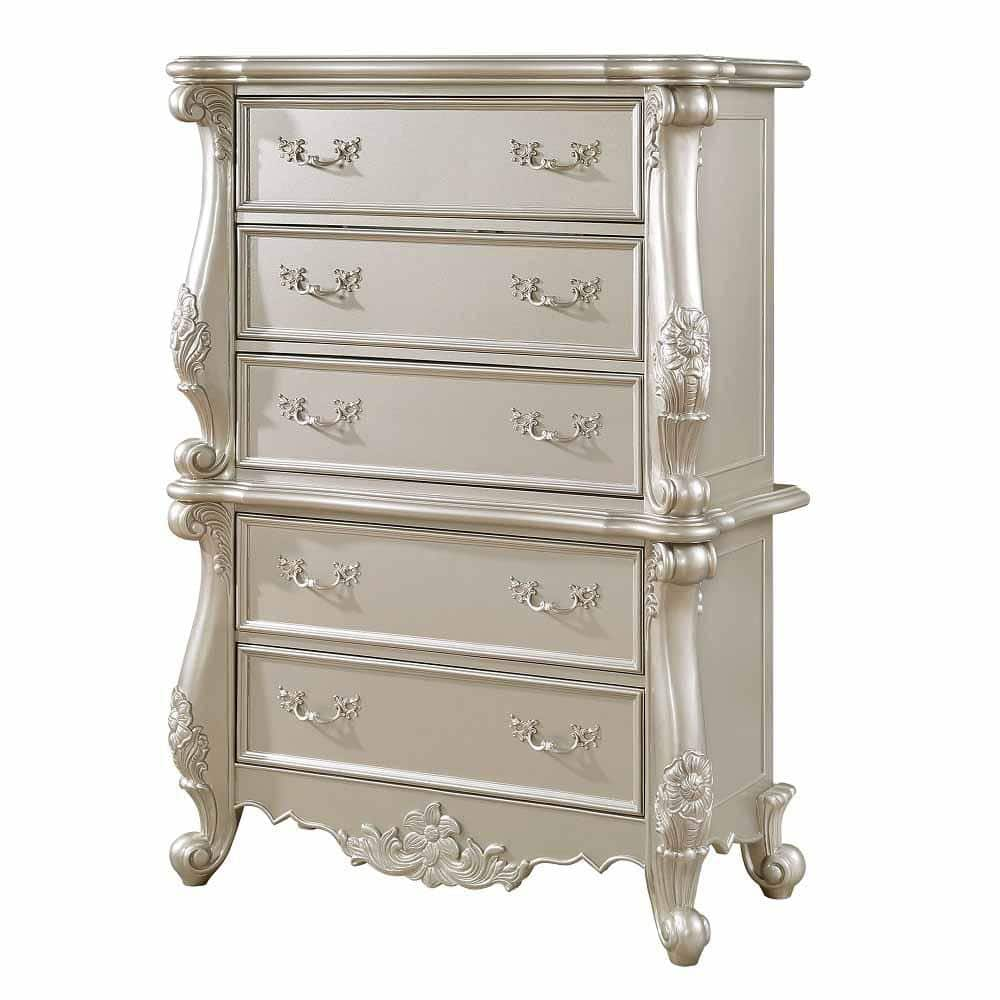 Acme Furniture Bently Champagne Finish 5 20 in. Chest of Drawers