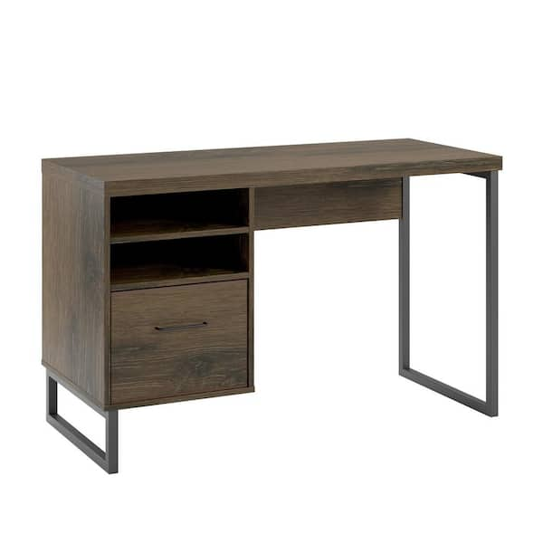 Home Candon Desk Distressed Brown Oak