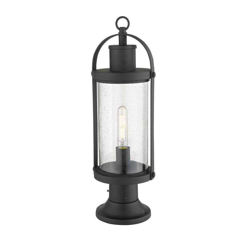 Roundhouse 22.5 in. 1-Light Black Aluminium Hardwired Outdoor Weather Resis