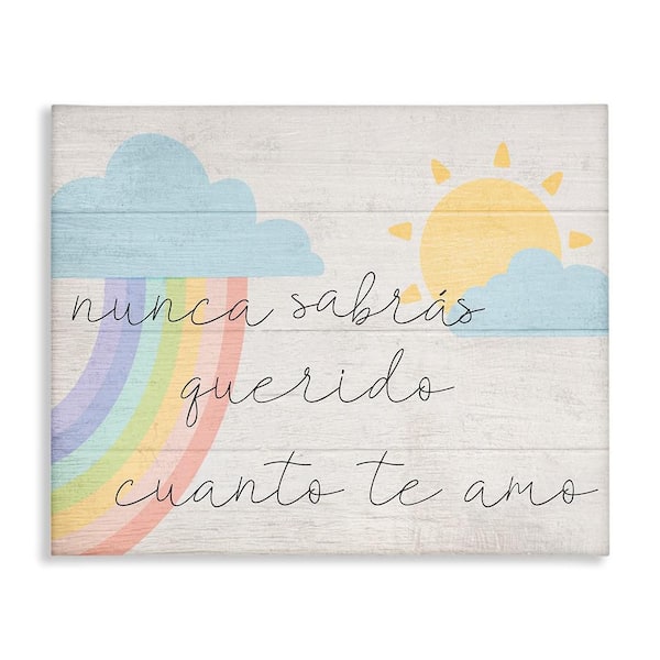 Stupell Industries How Much I Love You Masculine by Lil' Rue Gallery Wrapped Unframed Typography Graphic Art Print 24 in. x 30 in.