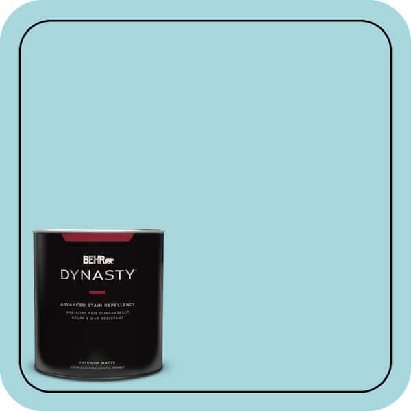 1 qt. #520C-3 Rapture Blue Matte Interior Stain-Blocking Paint and Primer