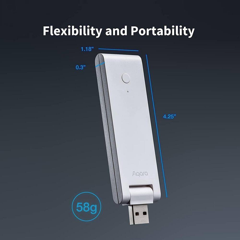 Compact White USB Smart Home Hub with Zigbee