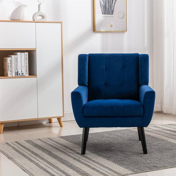 Navy velvet 2025 bedroom chair