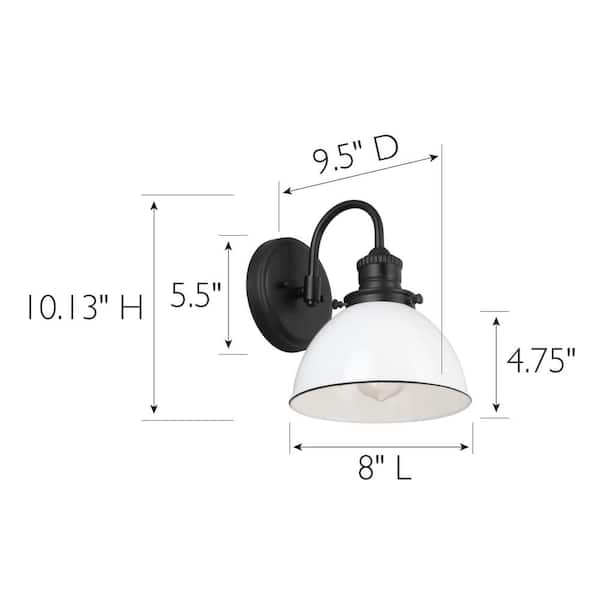 Design House Savannah Farmhouse 8 in. Matte Black Indoor Design House Savannah Farmhouse 8 in. Matte Black Indoor