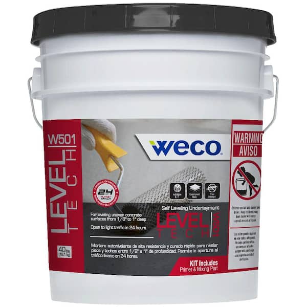 WECO W-501 Level Tech 40 lbs. Outdoor Self-Leveling Underlayment for Concrete roofs and floor