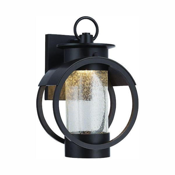 Designers Fountain Arbor Burnished Bronze Outdoor Line Voltage Hardwired Porch Light Wall Sconce with Integrated LED