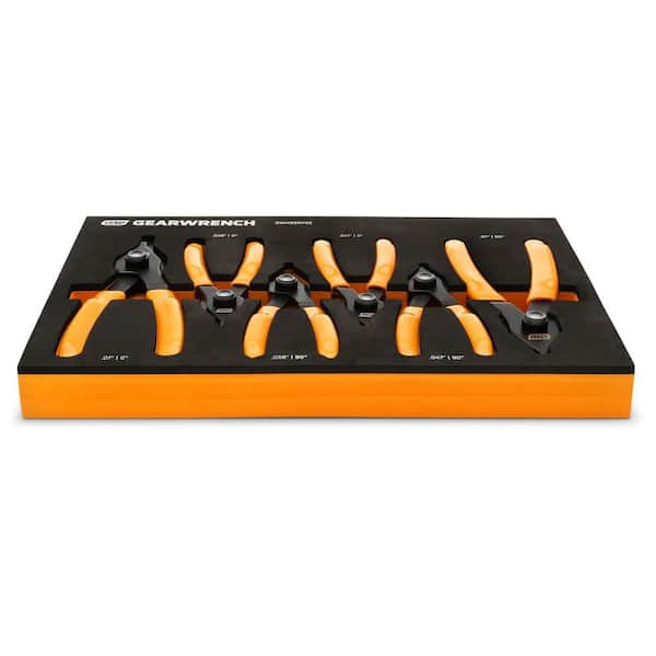 GEARWRENCH Convertible Push Button Snap Ring Pliers Set in Foam