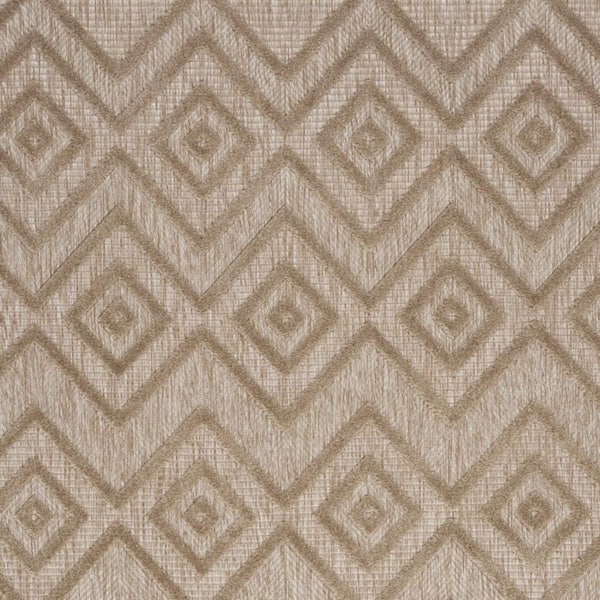 Beige 6 ft. x 9 ft. Woven Polypropylene;Polyester Indoor/Outdoor Area Rug