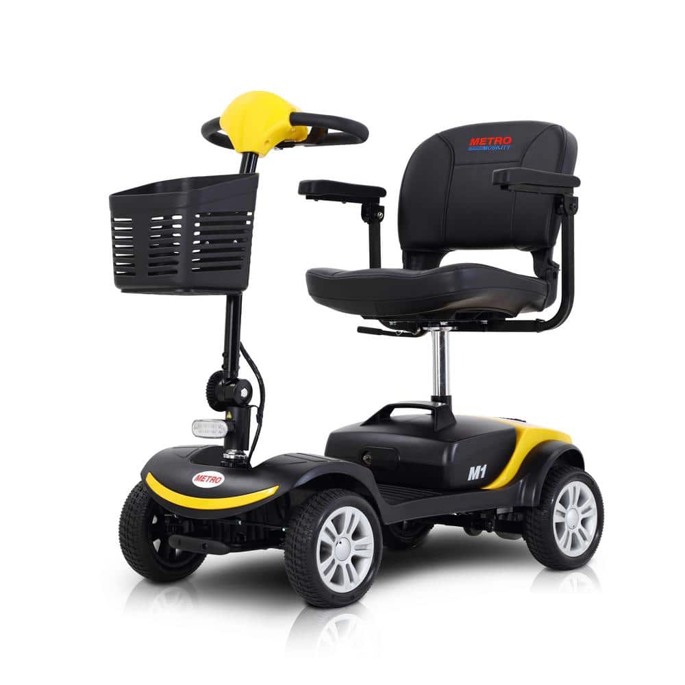 4-wheel outdoor compact, travel electric scooter with 300-Watt motor, suita