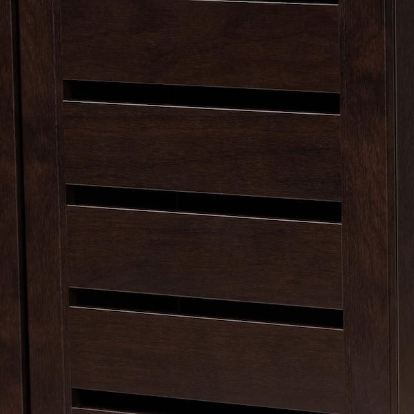 Baxton Studio Adalwin Dark Brown Storage Cabinet 28862 6517 HD