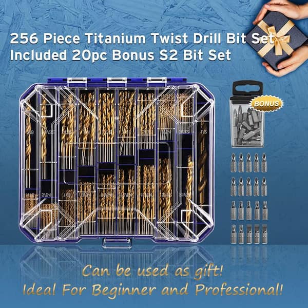 AIMLENTOOL 13PC 1/16" Titanium Coated Twist Hex Shank Drill Bit Set