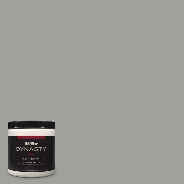 BEHR DYNASTY 8 oz. #MQ6-22 Gateway Gray One-Coat Hide Matte Stain-Blocking Interior/Exterior Paint and Primer Sample