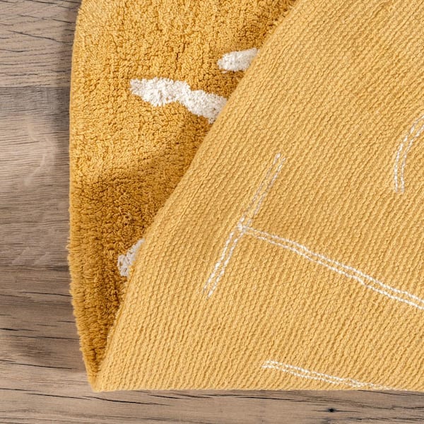 Yellow Living Room Rug, Bathroom Mat Children