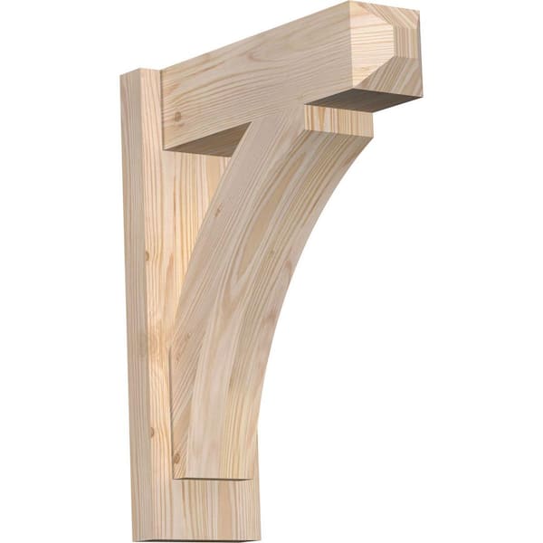 Ekena Millwork 6 in. x 20 in. x 16 in. Douglas Fir Thorton Craftsman Smooth Outlooker