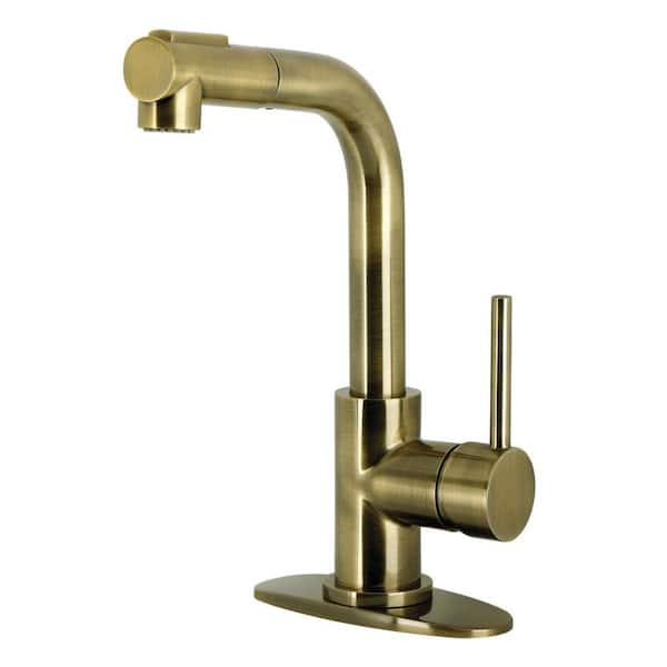 Concord 1-Handle Bar Faucet Deckplate Included in Antique Brass