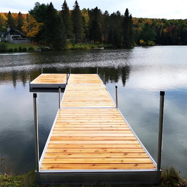 Multinautic 5 ft. x 10 ft. Aluminum Stationary Dock Kit Model QPF-495 With  Cedar Decking 21577 - The Home Depot
