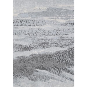 Illusions Blue/Grey Mist 8 ft. x 10 ft. Abstract Area Rug