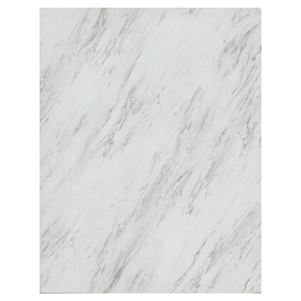Reviews for TrafficMaster Carrara Marble 4 MIL 12 in. W x 24 in. L Peel ...