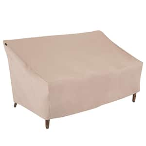 Chalet Water Resistant Outdoor Patio Loveseat Cover, 66 in. W x 40 in. D x 39 in. H, Beige