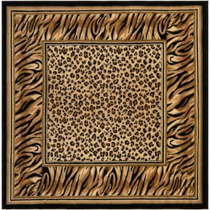 Wildlife Cheetah Light Brown 6' 0 x 6' 0 Square Rug