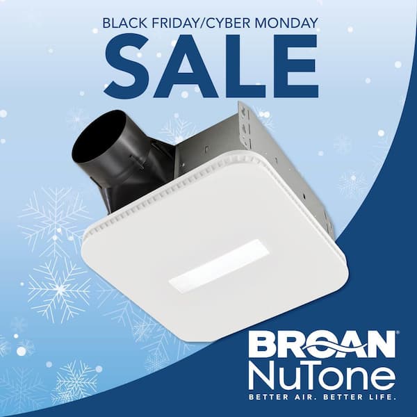 80 CFM Ceiling Bathroom Exhaust Fan with CCT LED Light CleanCover Grille, ENERGY STAR