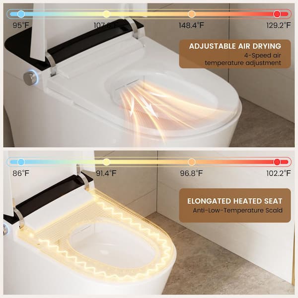 CASAINC Elongated Smart Toilet Bidet with Multi Washing and UV Sterilization