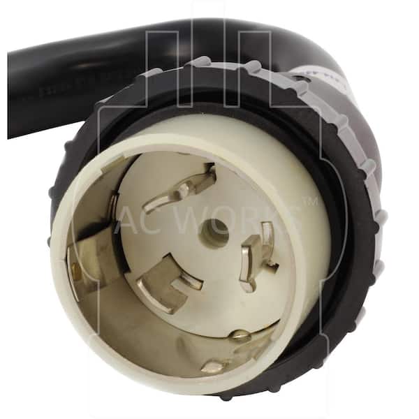 AC WORKS 1.5 ft. 50 Amp 125/250-Volt SS2-50P/CS6365 Locking Plug
