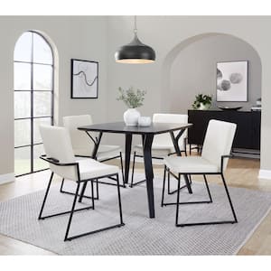 Dutchess Black Metal and Cream Velvet Dining Chair (Set of 2)