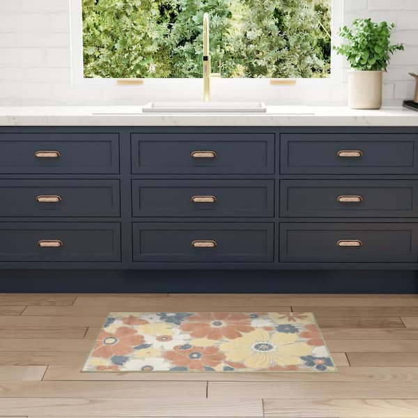 Aloha Rose 3 ft. x 4 ft. Floral Contemporary Area Rug