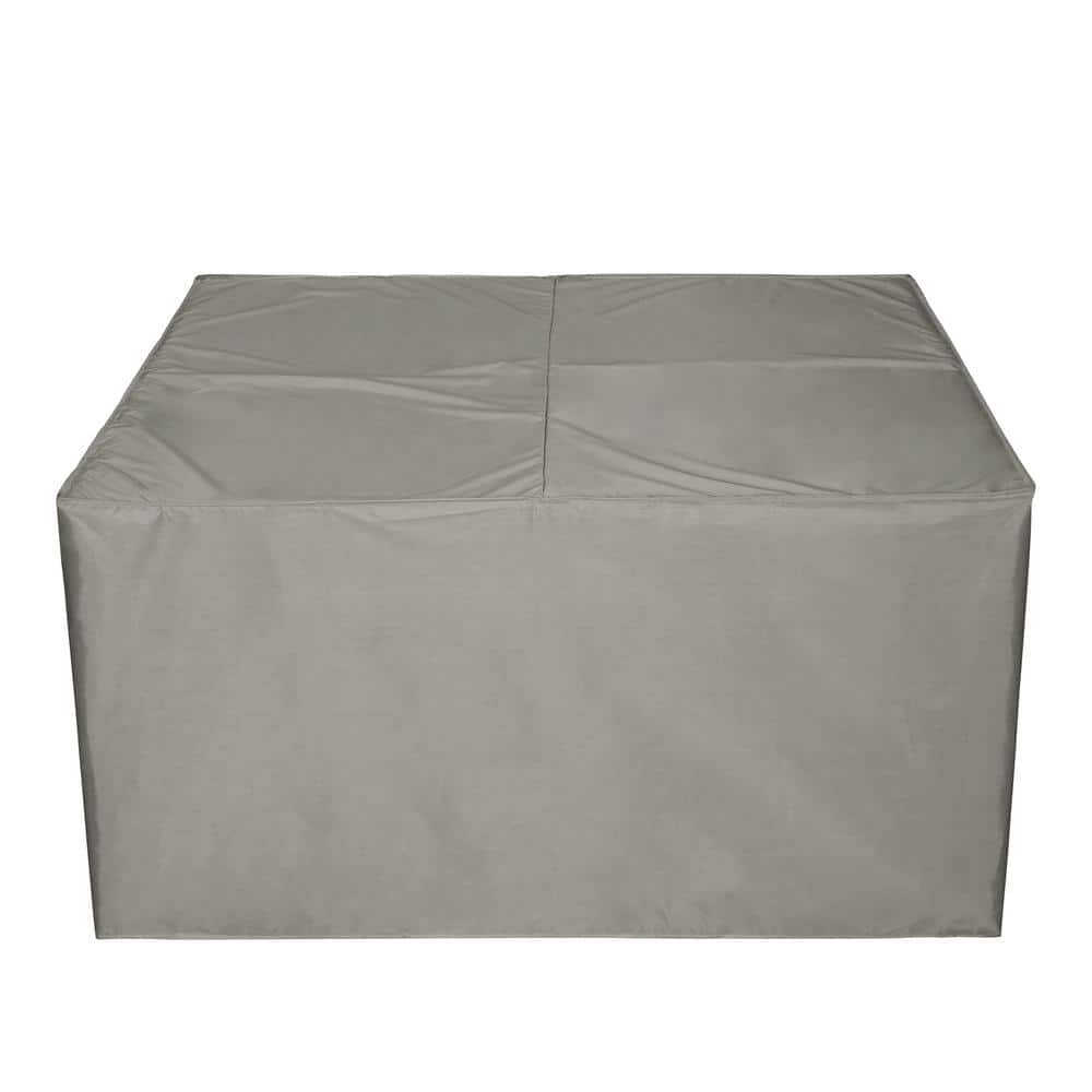 Gray 44'' Square Polyester Fire Pit Cover