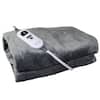 HANDY HEATER 50 in. x 60 in. Heated Throw Blanket with 5 Heat Settings in Grey HHTWBT-PD12