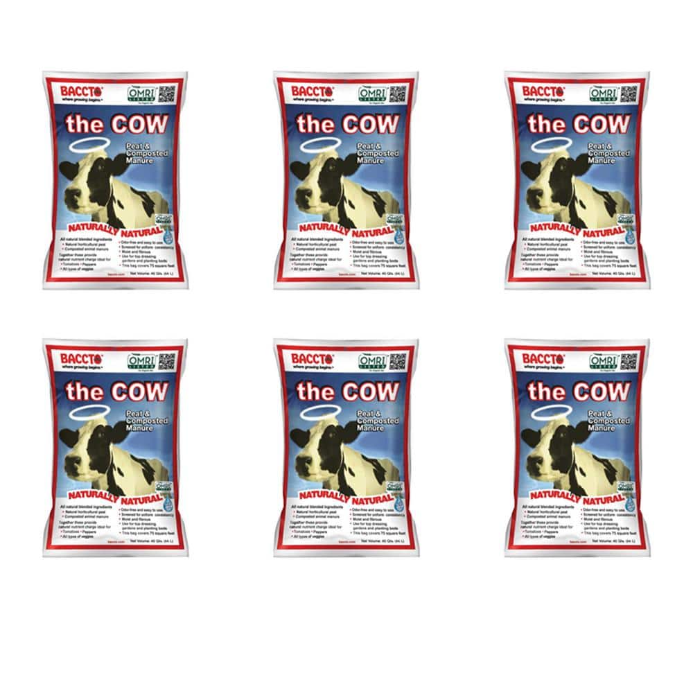 40 Qt.  Wholly Cow Horticulture Peat and Composted Manure (6-Pack) price history on PriceWatchPro