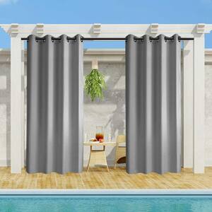 50 in x 84 in Outdoor Patio Waterproof Rustproof Grommet Porch Decor Privacy Thermal Insulated Curtain (1 Panel)