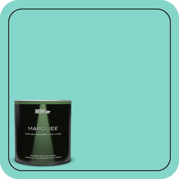 BEHR MARQUEE 1 qt. Home Decorators Collection #HDC-MD-09 Island Oasis Semi-Gloss Enamel Exterior Paint & Primer