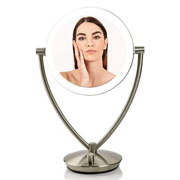 Led Lighted Tabletop Makeup Mirror, Ovente Tabletop Lighted Mirror