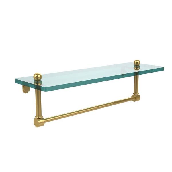 Reviews for Allied Brass 16 in. L x in. H x in. W Clear Glass Vanity  Bathroom Shelf with Integrated Towel Bar in Polished Brass Pg The  Home Depot
