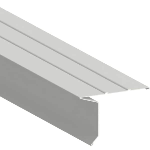 Gibraltar Building Products 1-1/2 in. x 1 in. x 10 ft. Aluminum Eave Drip Flashing in White