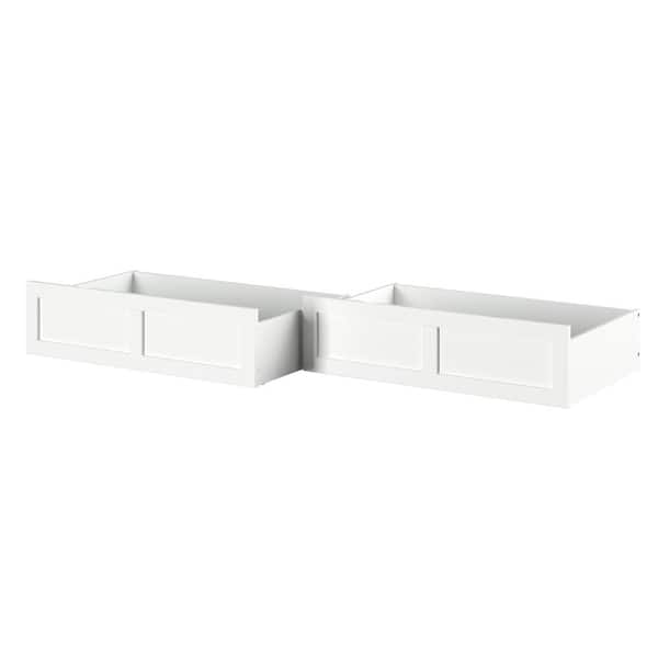 AFI White Queen/King/Twin Extra Long Bed Drawer (Set of 2)