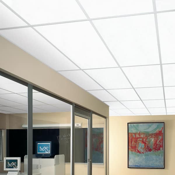 Armstrong Ceilings Yuma White 2 Ft X 4, Armstrong Acoustical Ceiling Tiles Home Depot