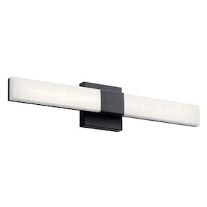 Neltev 24 in. Matte Black Integrated LED Contemporary Linear Bathroom Vanity Light Bar