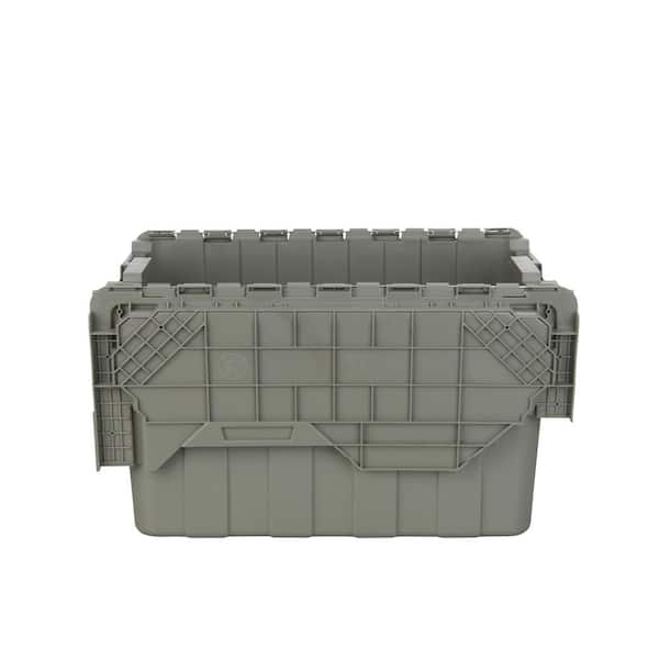 CeilBlue Extra Large Storage Tote with Lid 26.9 L x 17 W x 12.6 H - Gray