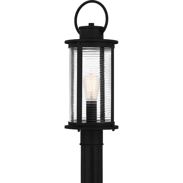 Quoizel Tilmore 1-Light Matte Black Aluminum Hardwired Outdoor Weather Resistant Post Light with No Bulbs Included
