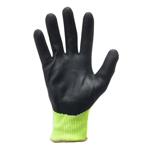 Heavy Duty Mechanic Work Gloves with Grip, Cut Resistant Rubber Coated for  Metal Wood Working, Construction and Driving