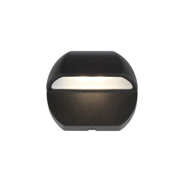 Hampton Bay Surface Mount Light Low-Voltage Black Outdoor Integrated LED Durable